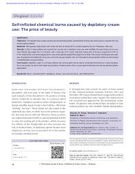 Since hair is dead, you really can't do much depending on the burn. Pdf Self Inflicted Chemical Burns Caused By Depilatory Cream Use The Price Of Beauty