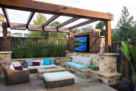 Outdoor Tv Cabinet Plans With Traditional Patio Fire Pit Outdoor Tv Cabinet Patio Backyard Patio