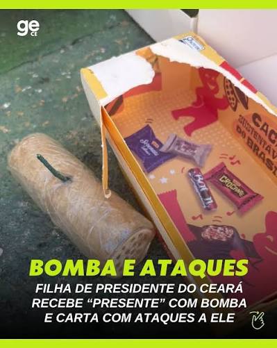 O presidente do Cear&aacute;, Jo&atilde;o Paulo Silva, desabafou nesta quinta-feira (25)  nas redes sociais. Segundo ele, a filha recebeu no curso de teatro um " presente" com uma bomba e uma carta com