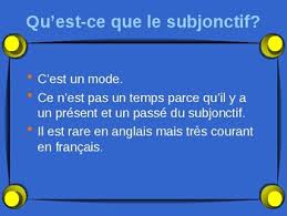 C'est rare d'entendre un anglais dire i have gotten, tandis que c'est très courant en amérique du nord. No Prep French Subjunctive Presentation With Game Subjonctif Necessity