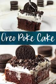 Creamy Oreo Poke Cake 2020 Goruntuler Ile Food Cakes Cikolatali Pasta Tarifleri Cikolatali Tatlilar