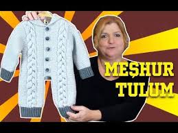 Kapusonlu Kapsonlu 3 6 Aylik Kiz Ve Erkek Bebeklere Uygun Sis Ile Sac Orgusu Ve Haraso Ornegi Ve 2 Renk Uzerine Kapusonlu Bebek Tulumu Baby Knitting Patterns