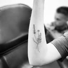 Lavender Chamomile Herb Tattoo Lavender Chamomile Herbal Minimal Flower Herb Tattoo Lavender Tattoo Tattoos