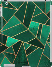 Emerald And Copper Ipad Case Skin By Elisabeth Fredriksson In 2021 Art Deco Pattern Green Art Deco Art Deco Tiles