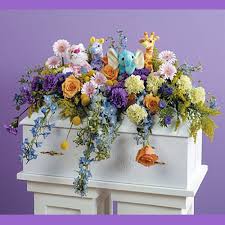 Check spelling or type a new query. Jhs046 11 Plush Animal Infant Casket Spray Funeral Flower Arrangements Casket Sprays Casket Flowers
