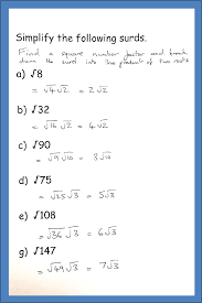 How To Simplify Surds Maths Gcse Gcse Math Gcse Maths Revision Math