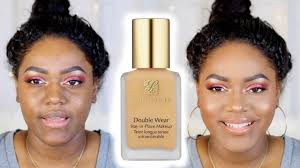 Estee Lauder Double Wear Foundation Review Demo Dark Skin