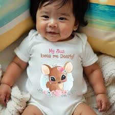 Buy KNITROOT Bua Family Special Onesies, Unisex Baby Kids Cotton Lycra  Envelope Neck Half Sleeve Peach Romper, Bodysuit, Sleepsuit, Bua Loves Me  Deerly, 0-3 Months, Infant Cloths for Boys & Girls at