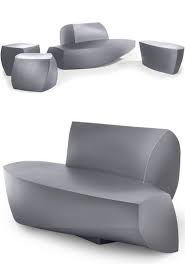 Frank Gehry Original Heller Modern Outdoor Sofa Silver Modern Outdoor Sofas Frank Gehry Furniture Modern Outdoor