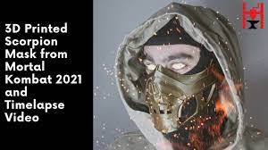 Entirely handmade & paint fiberglass mask. 3d Printed Scorpion Mask From Mortal Kombat 2021 And Timelapse Video Youtube