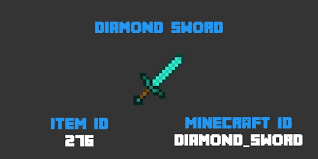 Check spelling or type a new query. Minecraft Item Ids On Twitter Did You Know That The Diamond Sword Id In Minecraft Is Diamond Sword And That Its Item Id Is 276 View More Information Including Its Give Commands On
