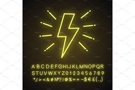 Lightning Bolt Neon Light Icon Light Icon Lightning Bolt Neon Lighting