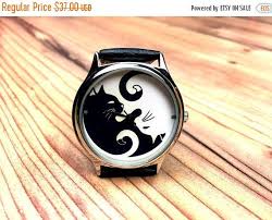 Best Friends Cats Watch Funny Gifts Etsy Handmade Watch Leather Watch Cuff Mens Watches For Sale