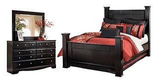 Shay Queen Poster Bed With Dresser Mirror Almost Black In 2020 Master Bedroom Furniture Fitted Bedroom Furniture Furniture