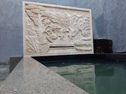 Jual Ornamen Batu Ukir Murah Di Jabodetabek Batu Paras Jogja Ukir Untuk Dinding Kolam Ikan Di 2020 Kolam Ikan Ukiran Ornamen