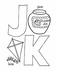 You could use the printable kite coloring page to create your own kites with the kids to add to a windy scene on the notice board or to make individually. Abc Primary Coloring Activity Sheet J K Is For Jam Kite Abc Coloring Abc Alphabet Abc Coloring Sheets