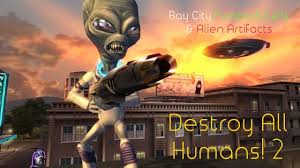 After finding all of the. Destroy All Humans 2 Bay City Furotech Cells Alien Artifact Youtube