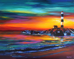 I get a lot of requests for sunsets! Kaup Beach Sunset Painting By Muralidhar Suvarna Paintings Fine Art For Sell