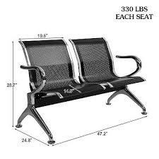 2 Seat Airport Waiting Chair Office Reception Room Clinic Bench Salon Black Affilink Reception Room Chairs Office Reception Furniture Reception Waiting Chairs
