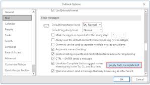 How To Delete Email Address History From Auto Complete List In Outlook