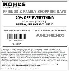 Kohls 20 Percent Off Coupon Kohls 20 Off 20 Percent Off