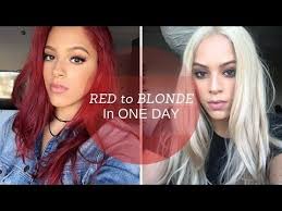 How I Went From Red To Blonde Hair At Home Drugstore Products Youtube Red Blonde Hair Red To Blonde How To Remove Red Hair Dye