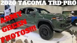 But perhaps the coolest new feature of the redesigned tacoma and specifically the trd pro model is the availability of a new color: 2020 Toyota Tacoma Trd Pro Army Green Photos It S Here Youtube