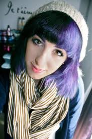 Half Black And Purple Hair