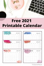 Print as many calendars as you want on your personal computer. 2021 Free Printable Calendar The Suburban Mom