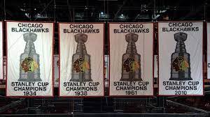 Blackhawks Championship Banners Blackhawks Stanley Cup Chicago Blackhawks Blackhawks