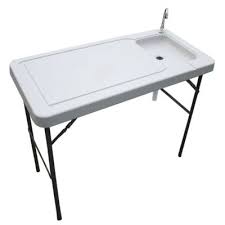 Zimtown 45 fish fillet table, portable folding fish cleaning table with sink faucet for hunting cutting camping gardening gardening picnic sports. Sportsman Series Folding Fish Table With Faucet Fishtable At Tractor Supply Co