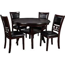 Check spelling or type a new query. Amazon Com New Classic Furniture Gia 5 Piece Round Set With 1 Dining Table And 4 Chairs 47 Inch Ebony Table Chair Sets
