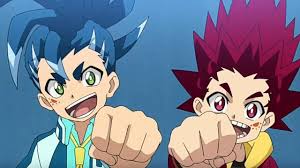 The Boy With Blue Hair And Clothes Whose Face Looks A Lot Like Aiga S Face Is Called Hikaru Asahi The Boy With Red Hair And Boys Blue Hair Anime Beyblade Burst