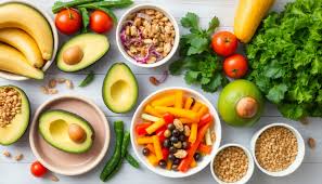 Healthy Food Table: Avocados, Veggies ...