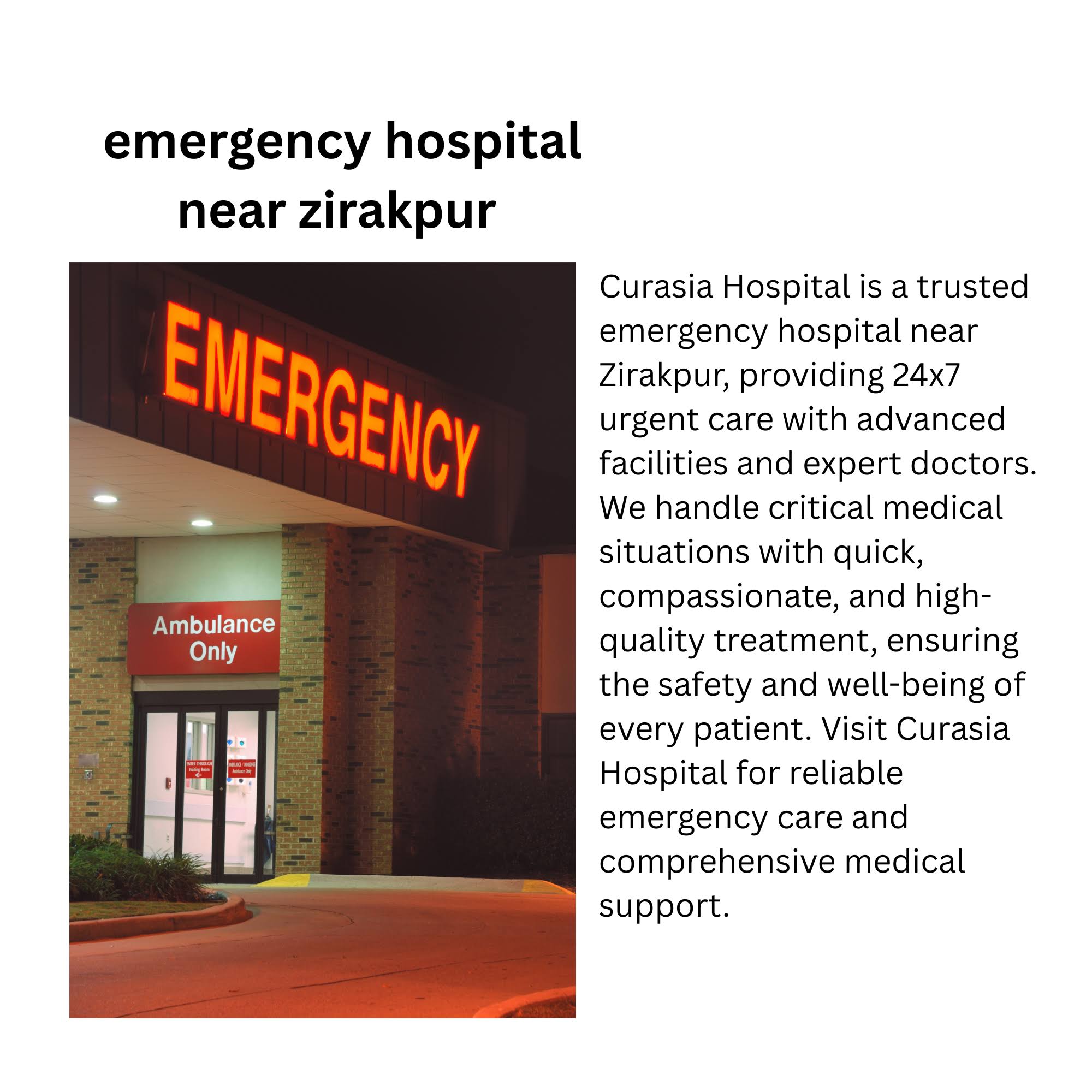 Curasia Hospital – Emergency Hospital Near Zirakpur product image