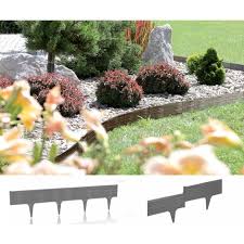 7 8m Gartenpalisade Weidenzaun Rasenkante Beetumrandung Beeteinfassung Beetabgrenzung Farbe Grau Palisade Mahkante Beetzaun 697957 Rasenkanten Beetumrandung Beeteinfassung