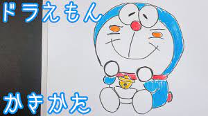 簡単】ドラえもんの簡単書き方！ゆっくり描いてみた！ (How to draw Doraemon) - YouTube