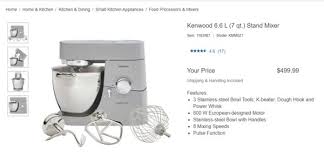 Qualified orders over $35 ship free. Costco Kenwood 6 6 L 7 Qt Stand Mixer 499 99 Redflagdeals Com Forums