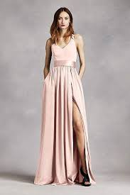 Long Strapless Bridesmaid Dress With Belt Vera Wang Bridesmaid Dresses Long Bridesmaid Dresses Blush Bridesmaid Dresses
