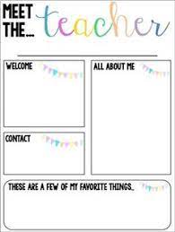 You can get students to learn more about you by giving them puzzle pieces to put together which shares facts. 9 Meet The Teacher Template Ideas Meet The Teacher Meet The Teacher Template Teacher Templates