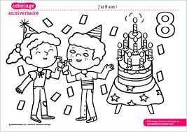 Don't forget to bookmark dessin a imprimer fille 6 ans using ctrl + d. Coloriage Anniversaire 8 Ans Fetes D Anniversaire Grandir Avec Nathan