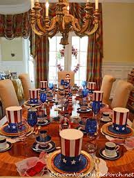 Fourth of july· summer· table settings. Patriotic Table Settings And No Sew Crafts For Your Memorial Day Between Naps On The Porch