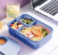 Adult Lunch Box 1450ml 3 Compartments Student Sealed Plastic Lunch Box  Adult Lunch Box With Spoon And Fork Leak Proof Microwavable/ Home Essentials