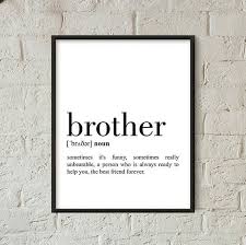 Brother Definition Print Brother Printable Poster Brother Etsy Definition Prints Posters Printable Sister Definition
