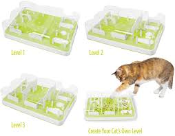 Your cat's brain is forced to. Amazon Com All For Paws Interactive Puzzle Cat Feeder Treat Maze Toy For Cats Kitchen Dining
