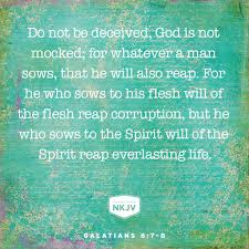 Nkjv Verse Of The Day Galatians 6 7 8 God Faith Family Limu Edwhite Iamlimu Com Galatians 6 7 Verse Of The Day Galatians