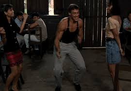 It made me imagine scenarios where van damme goes up to people and they start by saying one thing relevant to the current situation and jcvd was an extra in the scene where they go to the beach and dance. Jean Claude Van Damme Dance Gif 2 Gif Images Download