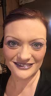 At Home face and violet volt LipLicious Momma