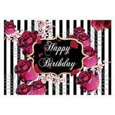 Get everything you need, from expert tips to unique party decorations at stumps party. Buy Funnytree 7x5ft Floral Happy Birthday Party Backdrop Roses Flowers Black And White Stripes Girl Adult Photography Background Sweet 16 Cake Table Decorations Banner Photo Booth Online In Maldives B07nsrgvgt