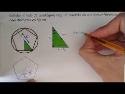 Construcción de un pentágono regular en una circunferencia de centro a que pasa por b. Calcular El Lado De Un Pentagono Regular Inscrito En Una Circunferencia Youtube